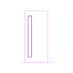 Buildings Interior Doors Lite Interior Door Vertical 1 Strip Vinyl Svg File, Free Vectors File